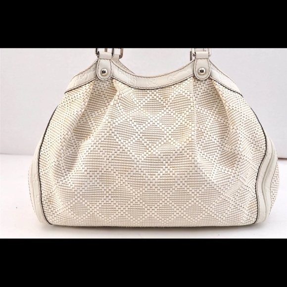Gucci Sukey Woven Rafia Diamanté Tote - Picture 5 of 12